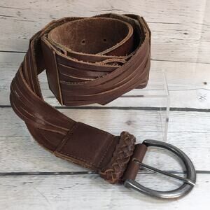 Promod Leather Belt Made‎ in Italy Size Medium Brown Boho